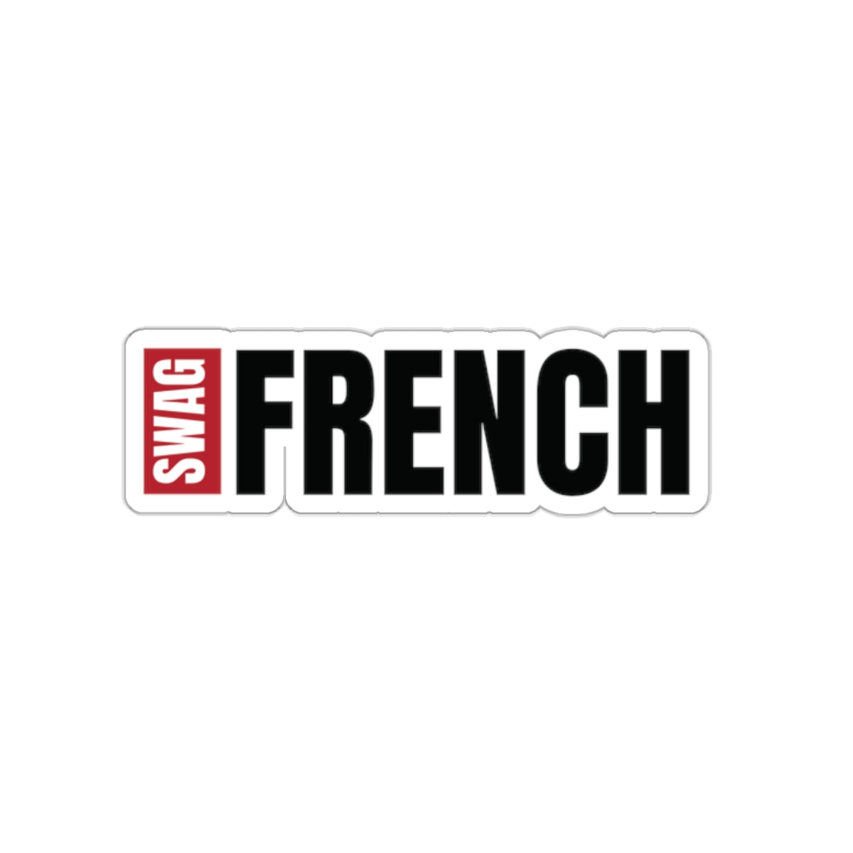 sticker blanc french swag