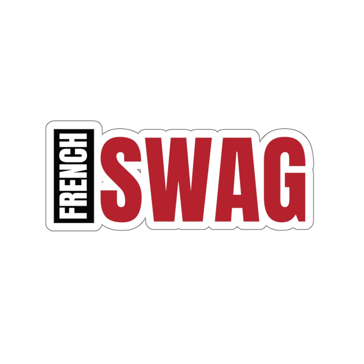 autocollant blanc french swag